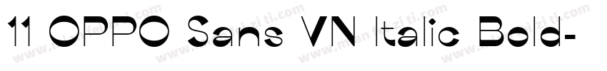 11 OPPO Sans VN Italic Bold字体转换